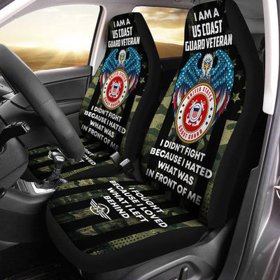 Set of 2 universal fit, United States "I fought because I loved" veteran car seat covers - Galaxate
