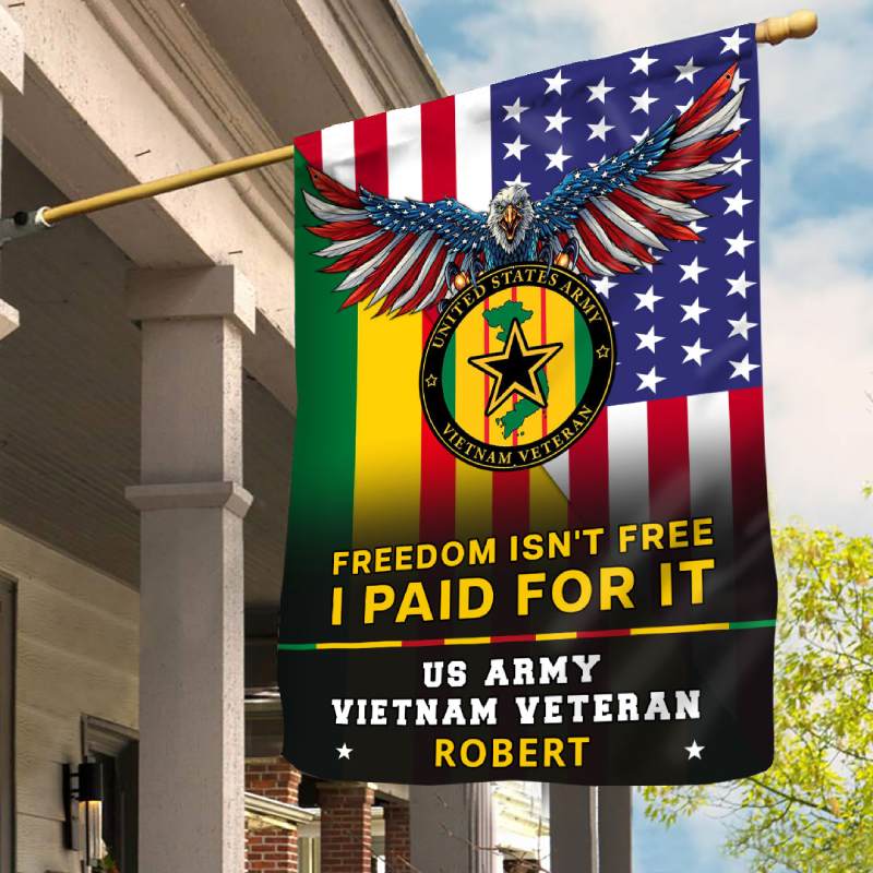 Personalized Flag For Vietnam Veteran Freedom Galaxate