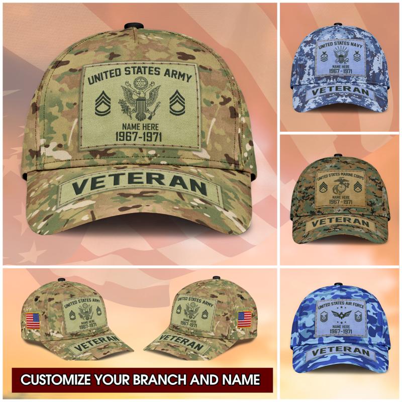 Military Hat Air Force Retired Ball Caps Air Force Veteran Blue