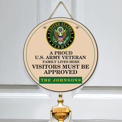 Door sign - Veteran family lives here - Galaxate