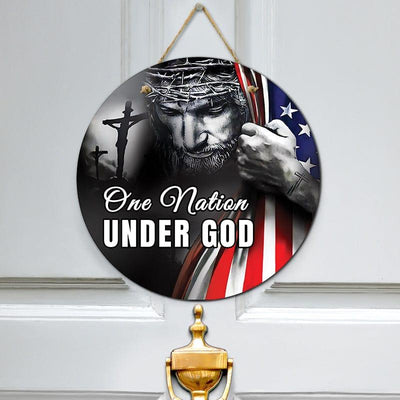 Door sign - One nation under God - Galaxate