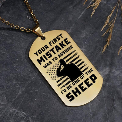 Military engraved dogtag - Your mistake - Galaxate