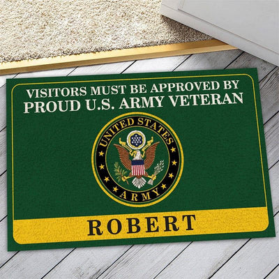 Veteran door mat with your name - Colorful symbol - Galaxate