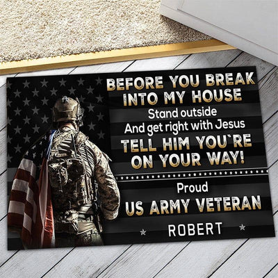 Veteran door mat with your name - Get approved - Galaxate