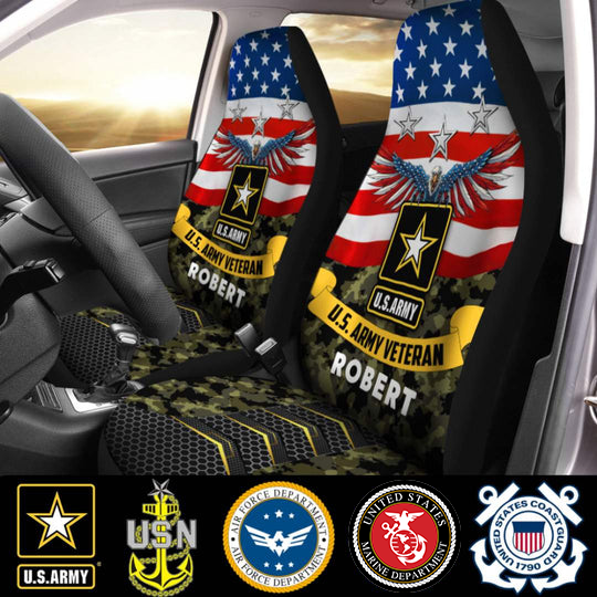 Military Stars Grunge Army Car Seat Covers Pair, 2 Front Seat Covers, Car Seat popular Protector, Car Accessory, Seat Cover For Car