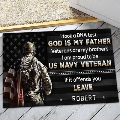 Veteran door mat with your name - Leave - Galaxate
