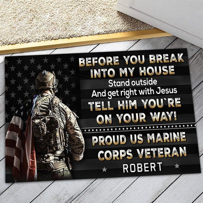 Veteran door mat with your name - Get approved - Galaxate
