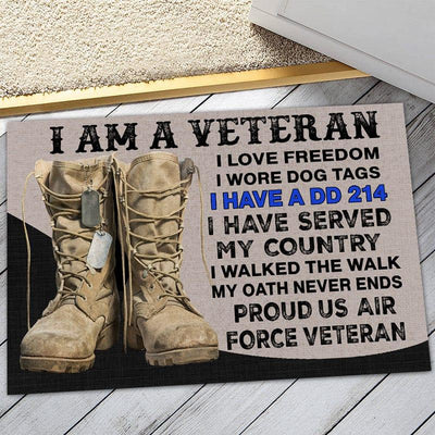 Veteran door mat with your name - Veteran's charter - Galaxate