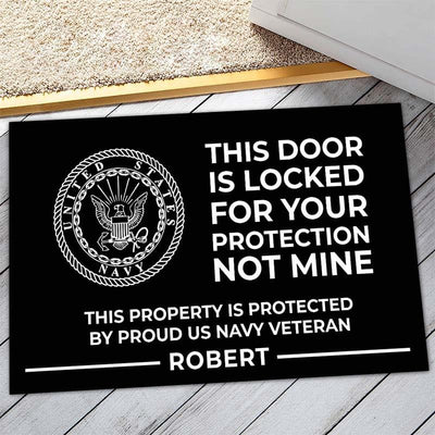 Veteran door mat - Closed for your protection - Galaxate