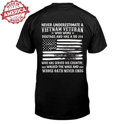 Never underestimate a US Veteran - T-Shirt - Galaxate