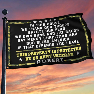 Grommet Flag - We thank our troops - Galaxate