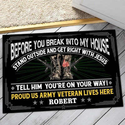 Veteran door mat with your name - Don't attack me - Galaxate