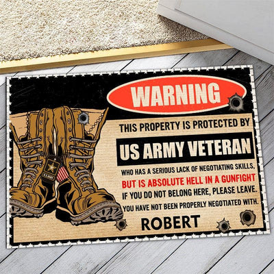 Personalized door mat with your name - Dangerous door mat - Galaxate