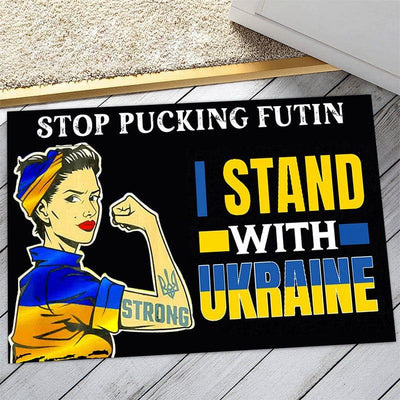 Ukraine door mat  - Stop Pucking Futin - Galaxate
