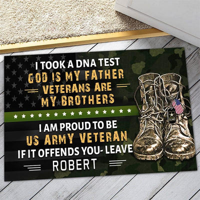 Veteran door mat with your name - Veterans are my brothers - Galaxate