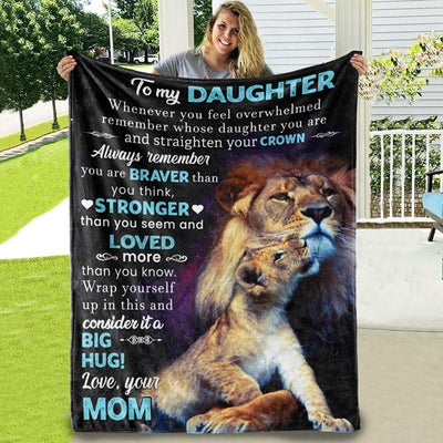 Blanket from mom to daughter with loving brave heart - Galaxate