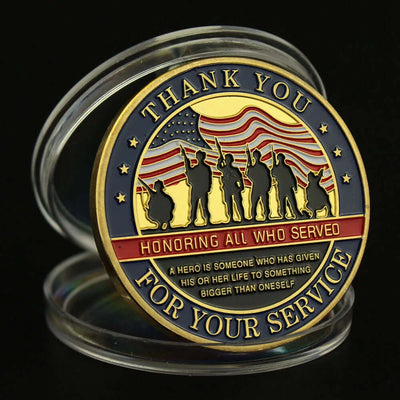 "Thank You for Your Service" Double-Sided Veteran Coin - Galaxate