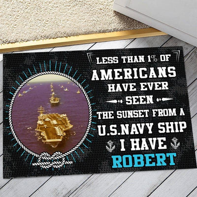 Veteran door mat with your name - I have served with courage - Galaxate