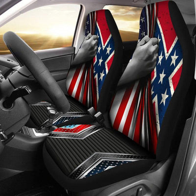 Set of 2 universal fit, United States "Our strength" car seat covers - Galaxate