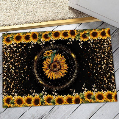 Flower children's Doormat - Sunflower Peace - Galaxate