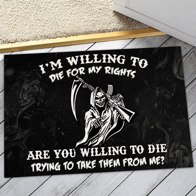 Door mat - Are you willing to die? - Galaxate