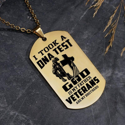 Military engraved dogtag - God is my father - Galaxate