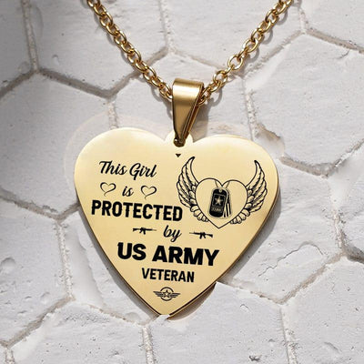 Engraved pendant from a veteran - You're in my heart - Galaxate