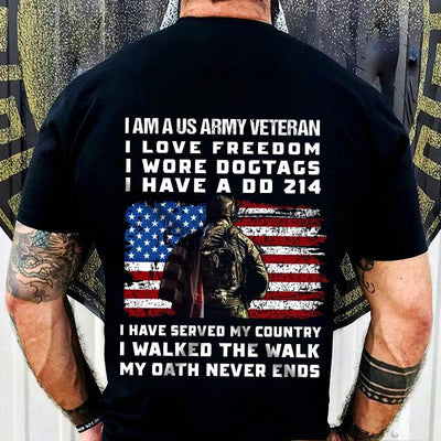 Veteran who loves freedom - T-Shirt - Galaxate