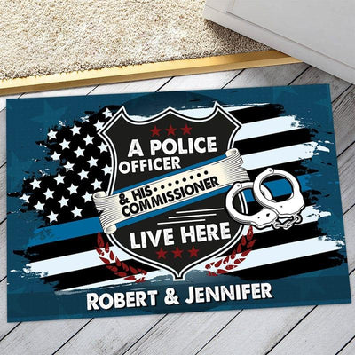 Door mat - The police are the heart of America - Galaxate